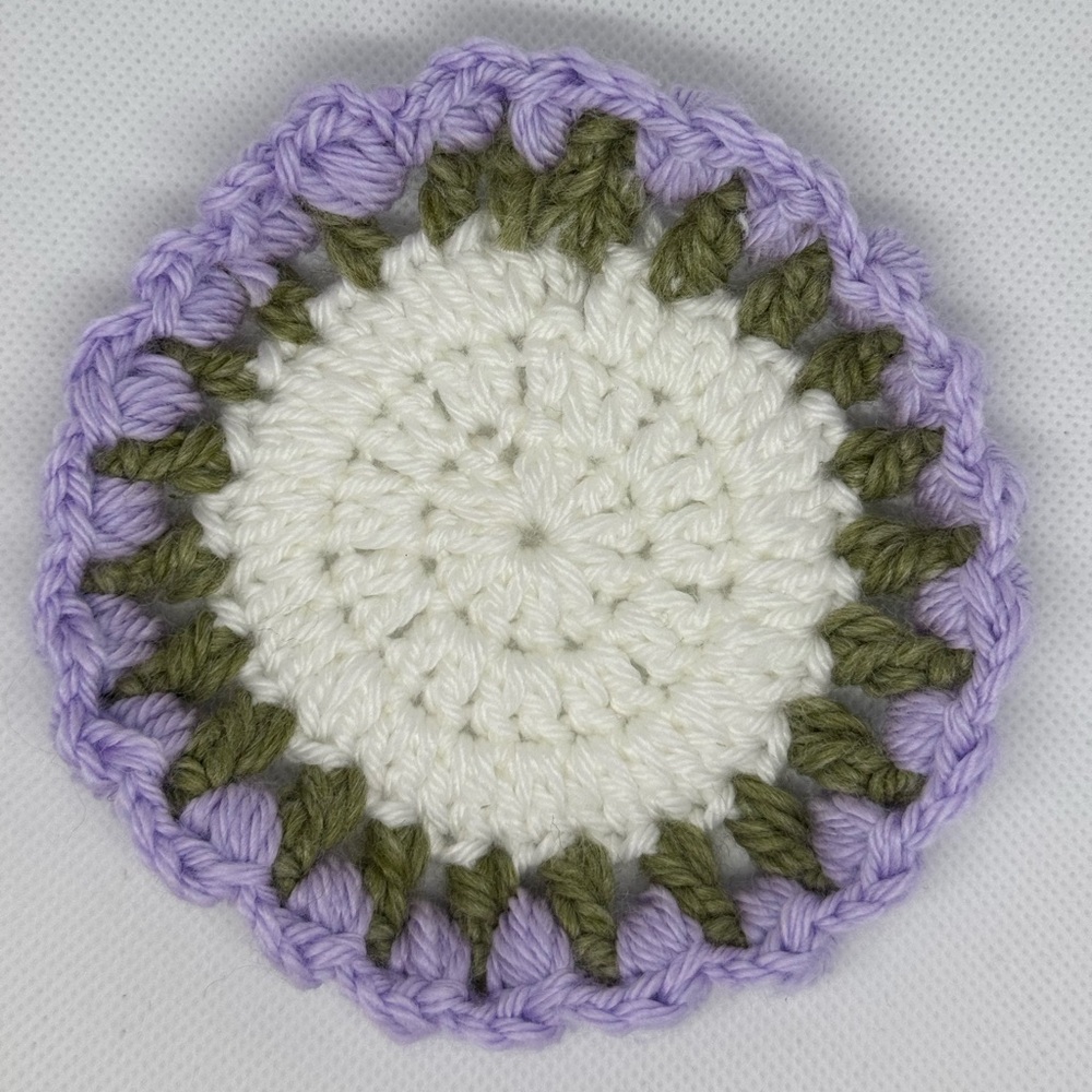 Handmade Flower Crochet Coaster